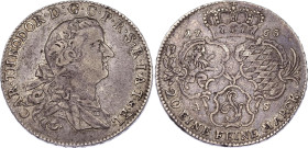 German States Pfalz 1/2 Konventionstaler 1765 AS
KM# 412, N# 197662; Silver; Karl Theodor; XF+ with nice toning