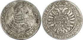 German States Silesia 15 Kreuzer 1662 GH
KM# 414, N# 123220; Silver; Leopold I; Breslau Mint; VF