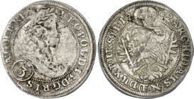 German States Silesia 3 Kreuzer 1702 FN
KM# 504, N# 109281; Silver; Leopold I; Oppeln Mint; F-VF
