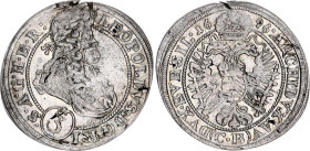 German States Silesia 3 Kreuzer 1696 CB
KM# 516, N# 43984; Silver; Leopold I; Brieg Mint.; XF