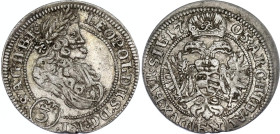 German States Silesia 3 Kreuzer 1705 FN
KM# 687, N# 18843; Silver; Joseph I; Breslau Mint; VF+