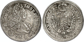 German States Silesia 3 Kreuzer 1708 FN
KM# 687, N# 18843; Silver; Joseph I; Breslau Mint; VF-XF