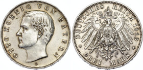 Germany - Empire Bavaria 3 Mark 1913 D
KM# 996, AKS# 202; J. 47, N# 7937; Silver; Otto; Munich Mint; UNC