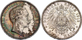 Germany - Empire Prussia 3 Mark 1912 A
KM# 527, AKS# 131, J. 103, N# 3643; Silver; Wilhelm II; Berlin Mint; UNC with nice multicolor toning