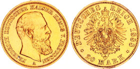 Germany - Empire Prussia 20 Mark 1888 A
KM# 515, J. 248, N# 21755; Gold (.900) 7.97 g.; Friedrich III; Berlin Mint; UNC