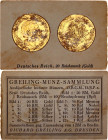Germany - Empire Prussia 20 Mark 1889 A German Collector's Coin Card
KM# 516, N# 32032; Wilhelm II; Foil Coin; Rare German Card