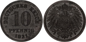 Germany - Empire 10 Pfennig 1921
KM# 26, AKS# 14, J. 299, N# 1954; Zinc; UNC