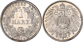 Germany - Empire 1 Mark 1914 F NNR MS 67
KM# 14, N# 3412; Silver; Wilhelm II