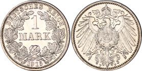 Germany - Empire 1 Mark 1915 F NNR MS 67
KM# 14, N# 3412; Silver; Wilhelm II
