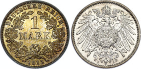 Germany - Empire 1 Mark 1915 J
KM# 14, AKS# 2, J. 17, N# 3412; Silver; Wilhelm II; Hamburg Mint; UNC with nice gold toning