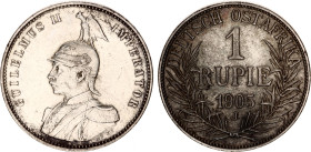 German East Africa 1 Rupie 1905 J
KM# 10, Schön# 13, N# 11914; Silver; Wilhelm II; Hamburg Mint; AUNC