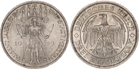 Germany - Weimar Republic 3 Reichsmark 1929 E
KM# 65, N# 15903; Silver; 1000th Anniversary of Meissen; UNC