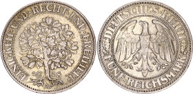 Germany - Weimar Republic 5 Reichsmark 1928 A
KM# 56, J. 331, N# 15888; Silver; Berlin Mint; XF-AUNC