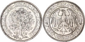Germany - Weimar Republic 5 Reichsmark 1929 A
KM# 56, J. 331, N# 15888; Silver; Berlin Mint; XF