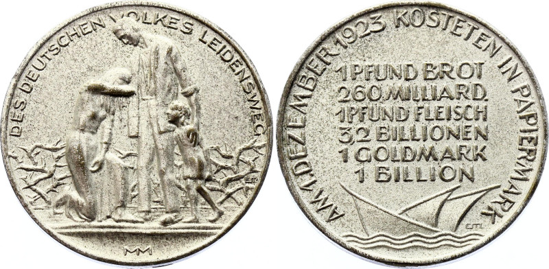 Germany - Weimar Republic Medal "Des deutschen Volkes Leidensweg" 1923
Des deut...