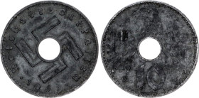 Germany - Third Reich 10 Reichspfennig 1940 A
KM# 99, N# 8571; Zinc; Berlin Mint; AUNC