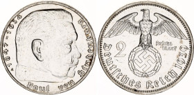 Germany - Third Reich 2 Reichsmark 1939 A
KM# 93, N# 3416; Silver; Paul von Hindenburg; UNC with full mint luster