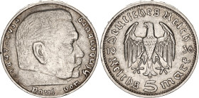 Germany - Third Reich 5 Reichsmark 1936 D
KM# 86, N# 2544; Silver; XF