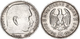 Germany - Third Reich 5 Reichsmark 1936 F
KM# 86, N# 2544; Silver; XF
