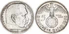Germany - Third Reich 5 Reichsmark 1939 B
KM# 94, N# 5218; Silver; XF/AUNC