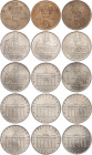 Germany - DDR 15 x 5 Mark 1969 - 1972
KM# 22, 29, 37; Copper-Nickel; Various Motives and Mintmarks; Mosly UNC