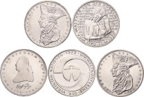 Germany - FRG 5 x 5 Deutsche Mark 1980 - 1986
Copper-Nickel; Various Motives and Mintmarks; UNC