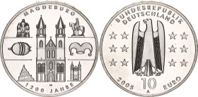 Germany - FRG 10 Euro 2005 A
KM# 240, N# 13130; Silver; 1200 Years of Magdeburg; UNC