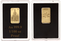 Germany - FRG Gold Bar "Frauenkirche in Dresden" (ND)
Gold (0.999) 0.0311 g., Proof; With original package