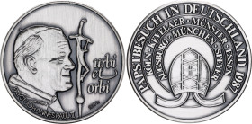 Germany - FRG Silver Commemorative Medal "Visit of Paul II to Germany" 1987
Silver (1000) 16.92 g., 35 mm.; Visit of Paul II to Germany; UNC Toned