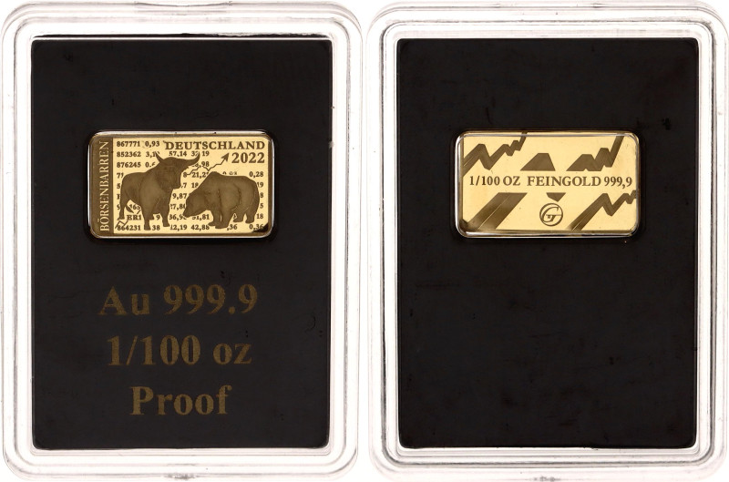 Germany - FRG Gold Bar "Animals" 2022
Gold (0.999) 0.0311 g., Proof; With origi...