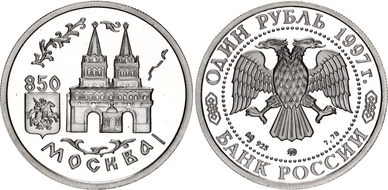 Russian Federation 1 Rouble 1997
Y# 565, N# 70058; Silver., Proof; 850th Annive...