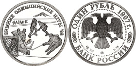 Russian Federation 1 Rouble 1997
Y# 577, N# 70064; Silver., Proof; Winter Olympic Games in Nagano 1998, Ice Hockey