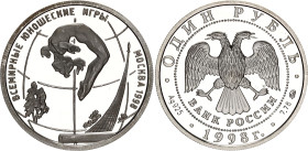 Russian Federation 1 Rouble 1998
Y# 615, N# 70882; Silver., Proof; World Youth Games, Acrobatics