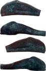Ancient Greece 2 x Olbia Dolphin Shaped Primitive Money 525 - 410 BC
SNG Stancomb: 334-337; Copper., 26 - 30 mm; XF