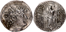 Ancient Greece Philip I Philadelphos Type Tetradrachm 15 - 16 BC Antioch Mint
SC 2491; Silver 15.16 g.; In the name and types of the Seleukid king Ph...