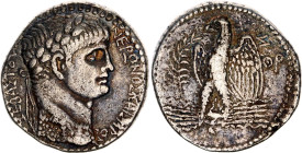 Roman Empire Nero Tetradrachm 60 - 61 AD Antioch Mint
MacAlee# 257; Silver 14.46 g.; Obv: ΝΕΡΩΝ ΚΑΙΣΑΡ ΣΕΒΑΣΤΟΣ. Laureate bust right, wearing aegis. ...