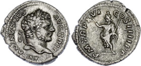 Roman Empire Caracalla Denarius 213 AD Serapis
RIC# 208a, N# 273313; Silver 2.85 g.; Obv: ANTONINVSPIVSAVGBRIT - Laureate head right. Rev: PMTRPXVICO...