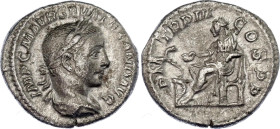 Roman Empire Severus Alexander Denarius 224 AD Salus
RIC# 42, N# 279007; Silver 2.59 g.; Obv: IMPCMAVRSEVALEXANDAVG - Laureate, draped bust right. Re...