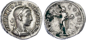 Roman Empire Severus Alexander Denarius 232 AD Sol
RIC# 112d, N# 279104; Silver 3.49 g.; Obv: IMPALEXANDERPIVSAVG - Laureate, draped and cuirassed bu...