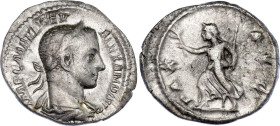 Roman Empire Severus Alexander Denarius 226 AD Pax
RIC# 168, N# 279181; Silver 2.49 g.; Obv: IMPCMAVRSEVALEXANDAVG - Laureate, draped bust right. Rev...