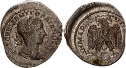 Roman Empire Gordian III Tatradrachm 242 - 244 AD Antioch Mint
McAlee# 872; Billon 12.92 g.; Obv.: AYTOK K M ANT ΓOPΔIANOC CЄB, laureate, draped and ...