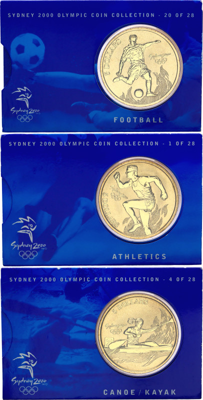 Australia Lot of 9 Coins 2000
Aluminium-bronze; 9 x 5 Dollars Sydney 2000 Olymp...