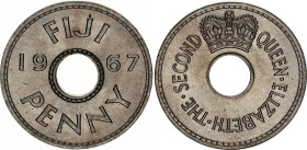 Fiji 1 Penny 1967
KM# 21, N# 3865; Elizabeth II; UNC with full mint luster