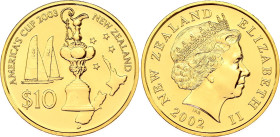 New Zealand 10 Dollars 2002
KM# 273, N# 40762; America's Cup 2003; Mintage 5000 pcs.; BUNC