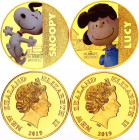 New Zealand 2 x Peanut Movie Medals 2019
Yellow Metal; Snoopy & Lucy; UNC