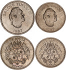 Tonga 50 Seniti - 1 Pa'anga 1967
KM# 9, 11; Copper-Nickel; Salote Tupou III; UNC