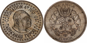 Tonga 1 Pa'anga 1967
KM# 18, N# 224671; Copper-Nickel; Coronation of Taufa'ahau Toupou IV; Mintage 13000 pcs.; UNC