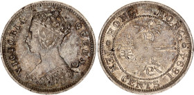 Hong Kong 10 Cents 1894
KM# 6.3, N# 7325; Silver; Victoria; London Mint; VF-XF