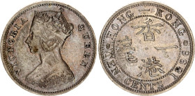 Hong Kong 10 Cents 1896
KM# 6.3, N# 7325; Silver; Victoria; London Mint; VF-XF