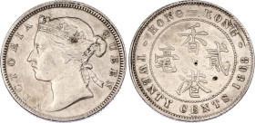 Hong Kong 20 Cents 1868
KM# 7, N# 4417; Silver; Victoria; VF+